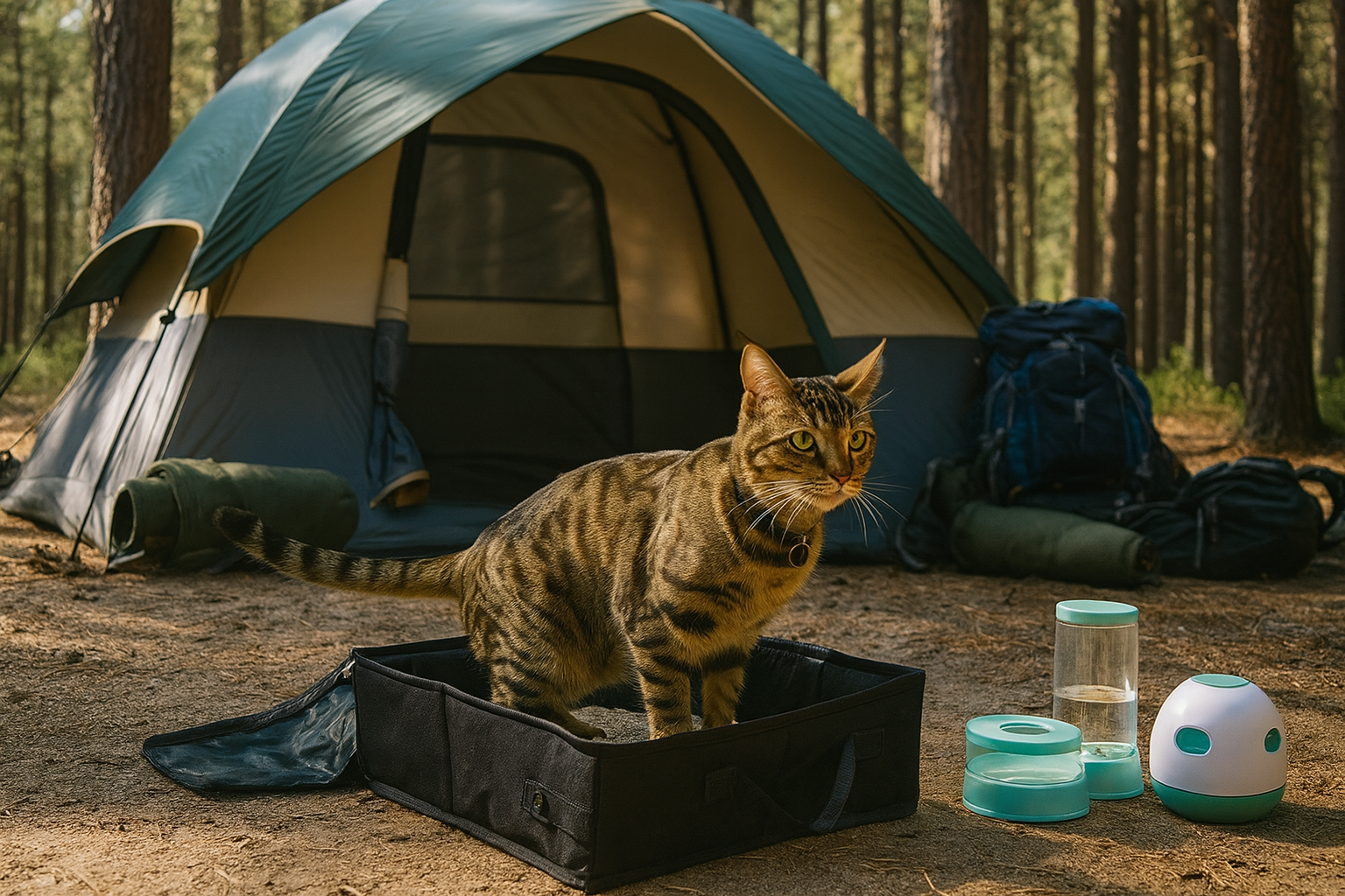 Collapsible Travel Litter Box — Leakproof, Lightweight