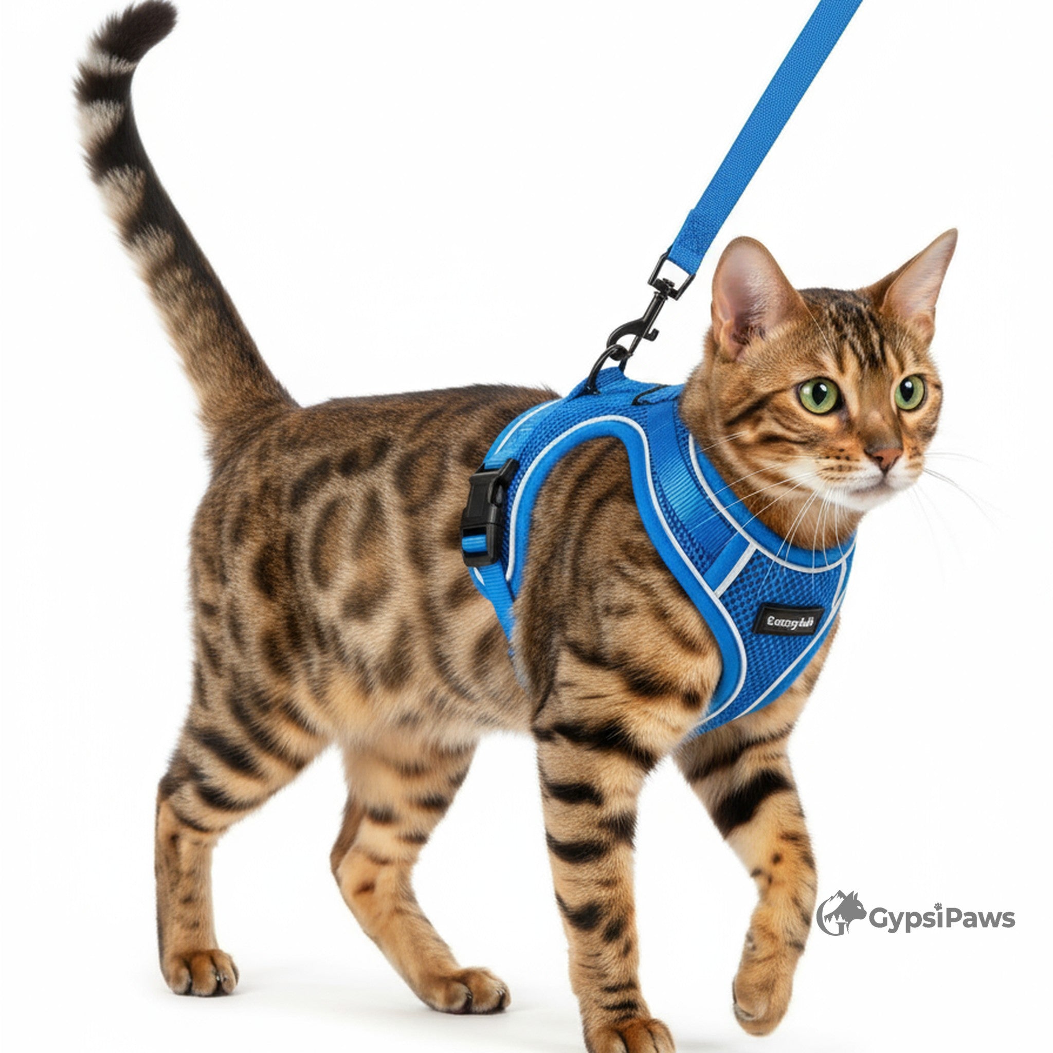SecureCat Adjustable Mesh Harness & Leash Set — Escape-Proof, Reflective, Ergonomic Fit
