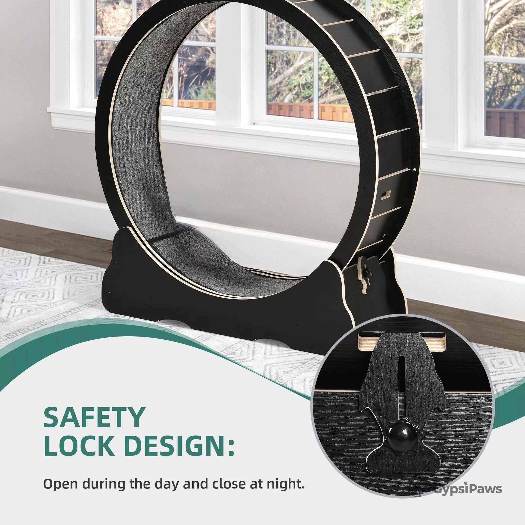 Silent Cat Fitness Wheel 43.3" with Safety Lock