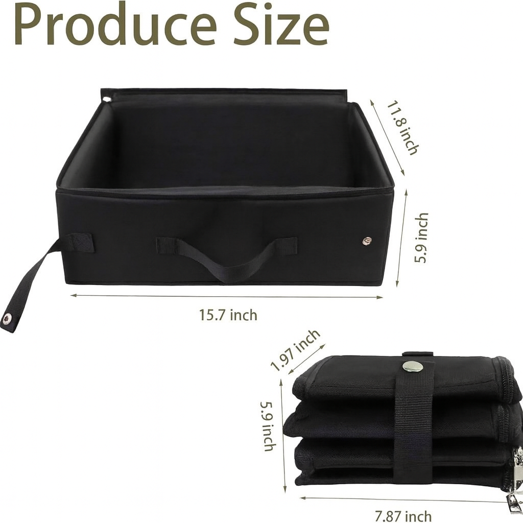 Collapsible Travel Litter Box — Leakproof, Lightweight