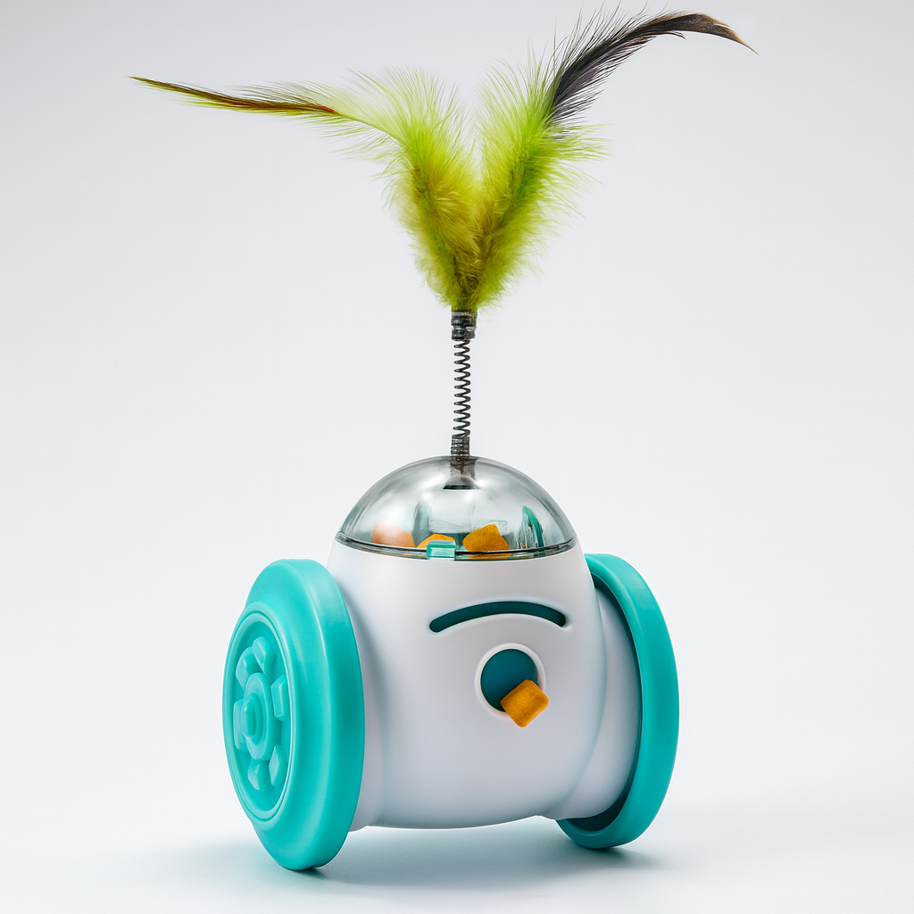 Interactive Roller Puzzle Dispenser Toy — Slow Feeder, Treat-Release Design