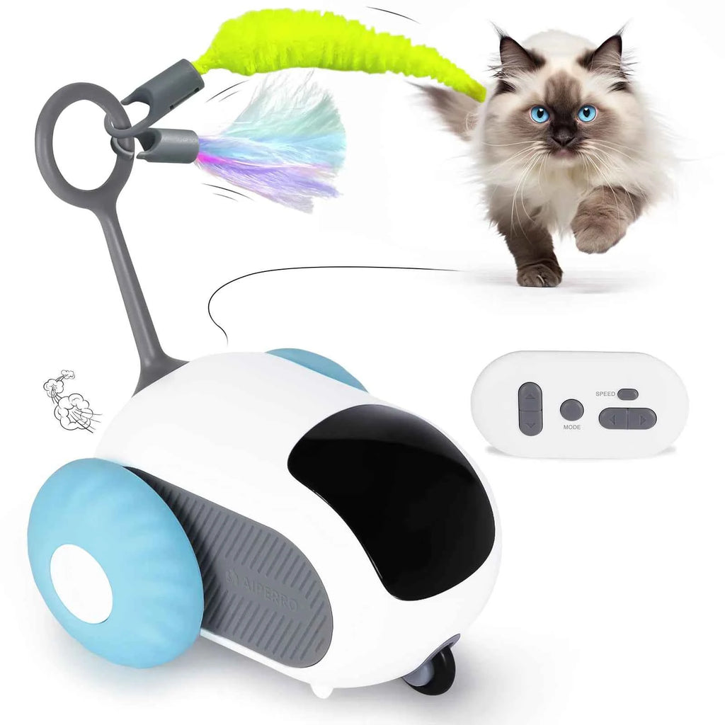 Smart Interactive Cat Toy Car – Automatic & Remote-Controlled