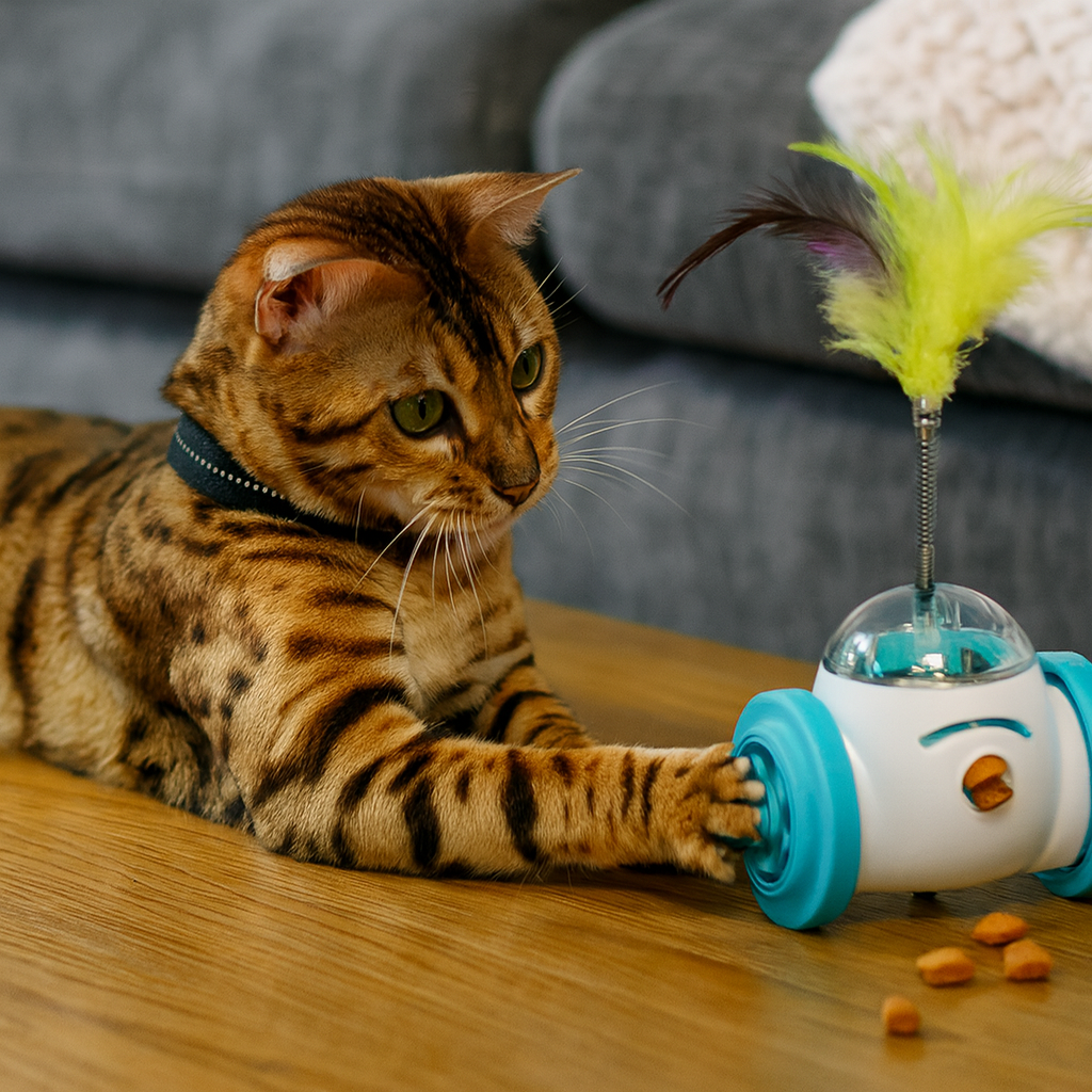 Interactive Roller Puzzle Dispenser Toy — Slow Feeder, Treat-Release Design