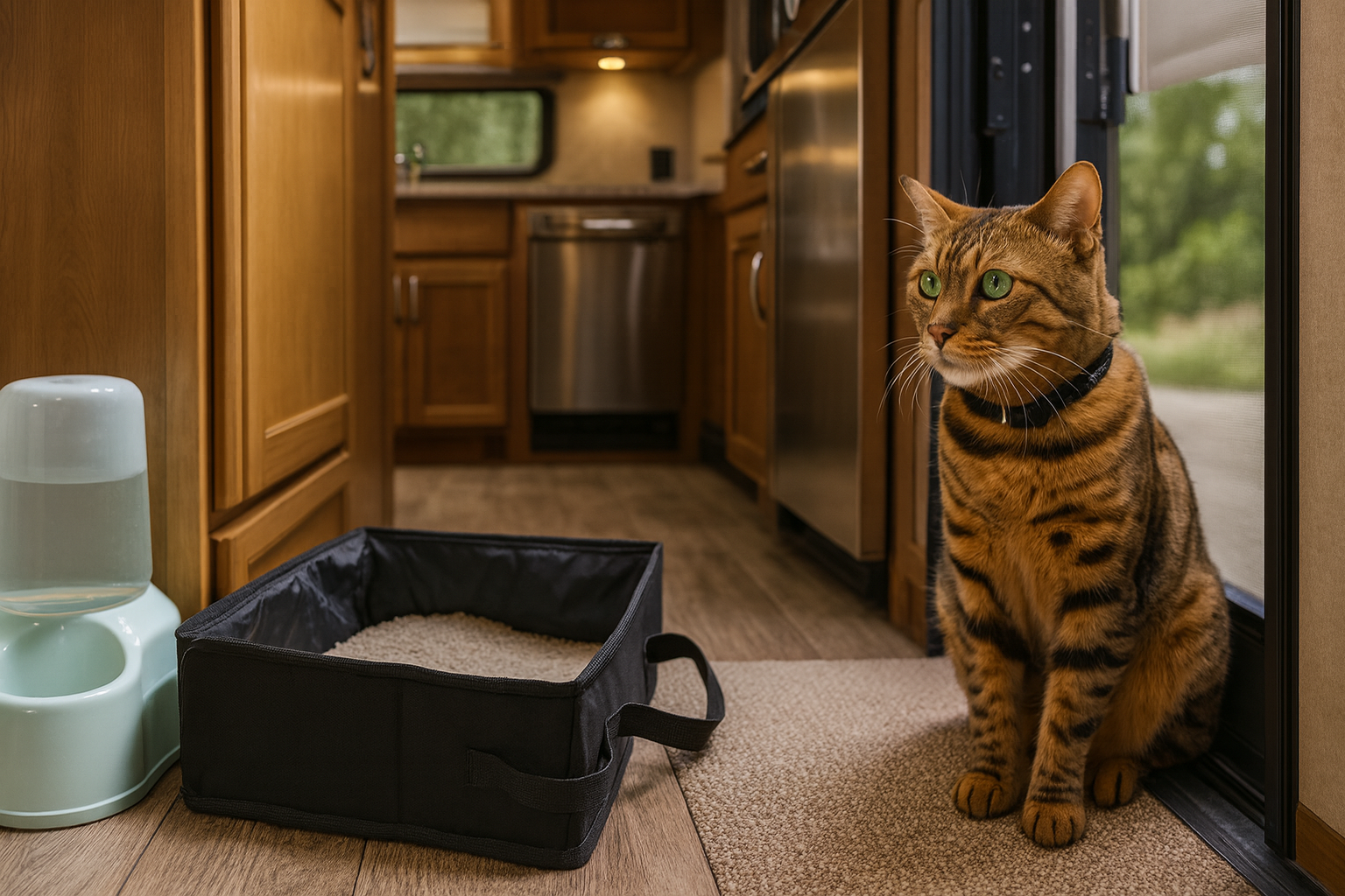 Collapsible Travel Litter Box — Leakproof, Lightweight