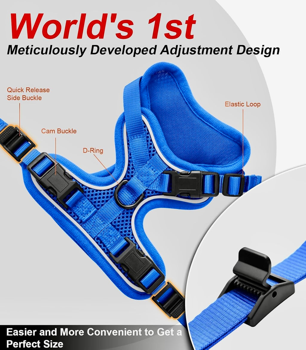 SecureCat Adjustable Mesh Harness & Leash Set — Escape-Proof, Reflective, Ergonomic Fit