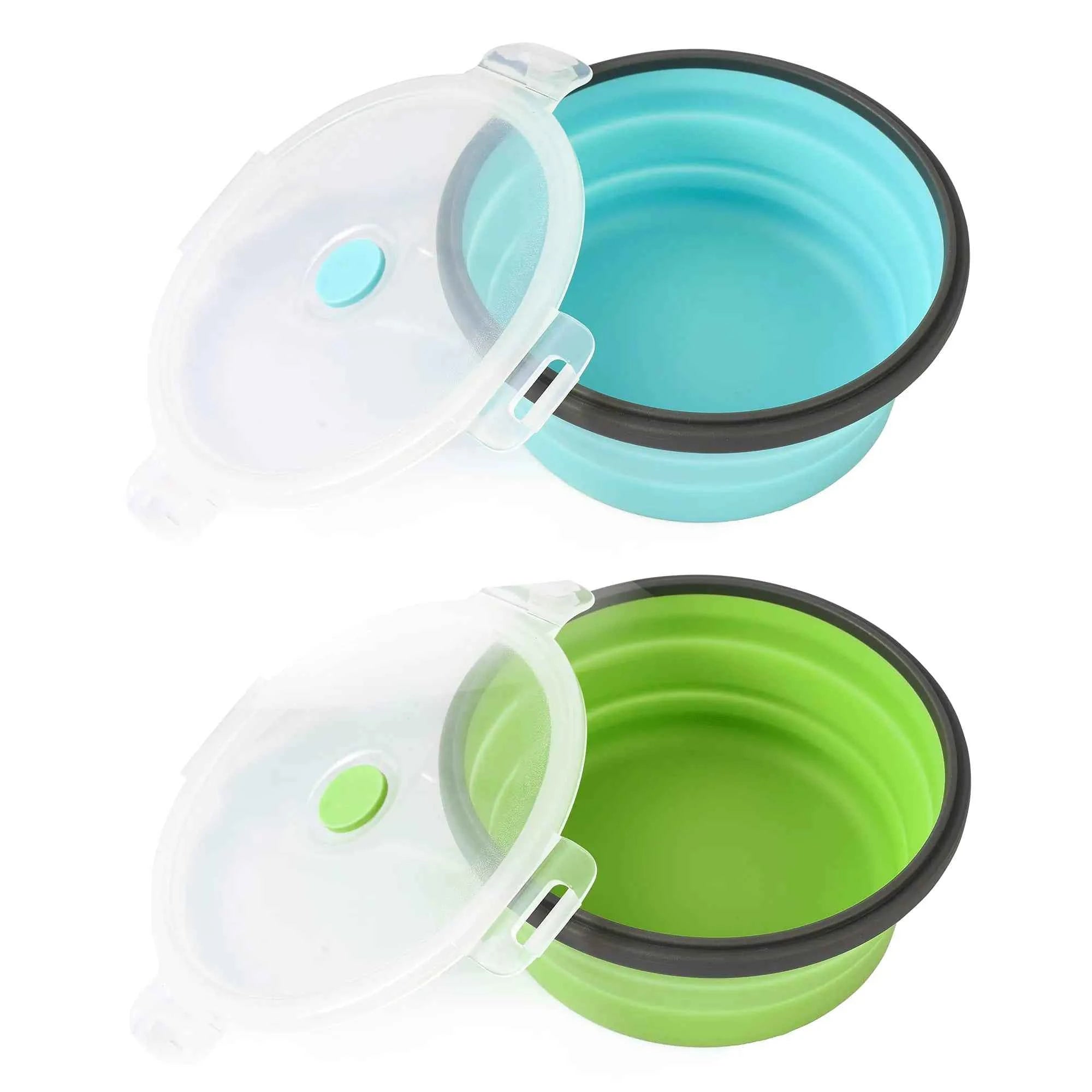 Collapsible Travel Bowls — 2-Pack, Leak-Resistant