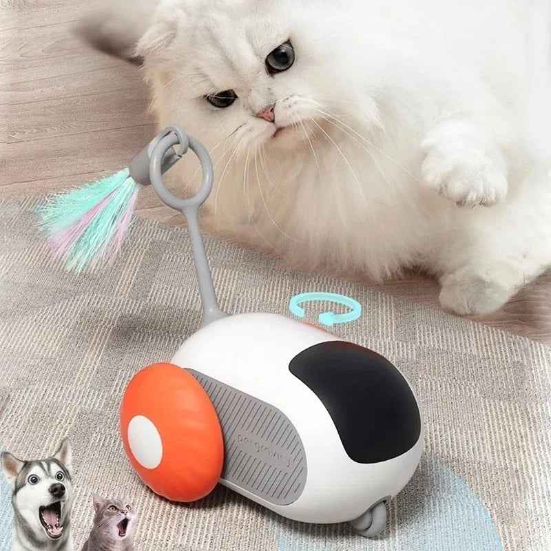 Smart Interactive Cat Toy Car – Automatic & Remote-Controlled