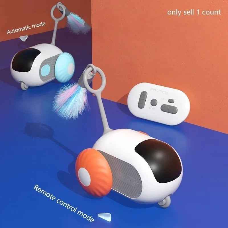 Smart Interactive Cat Toy Car – Automatic & Remote-Controlled