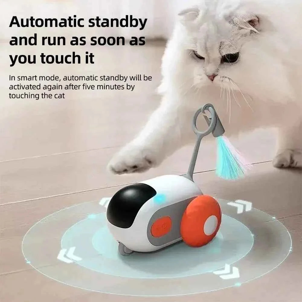 Smart Interactive Cat Toy Car – Automatic & Remote-Controlled